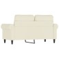 vidaXL Sofá de 2 plazas terciopelo color crema 120 cm vidaXL Sofá de 2 plazas terciopelo color crema 120 cm