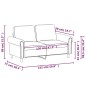 vidaXL Sofá de 2 plazas terciopelo color crema 120 cm vidaXL Sofá de 2 plazas terciopelo color crema 120 cm