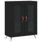 vidaXL Aparador alto madera contrachapada negro 69,5x34x180 cm vidaXL Aparador alto madera contrachapada negro 69,5x34x180 cm