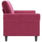 vidaXL Sofá de 2 plazas de terciopelo rojo tinto 140 cm
