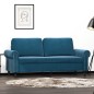 vidaXL Sofá de 2 plazas terciopelo azul 140 cm vidaXL Sofá de 2 plazas terciopelo azul 140 cm