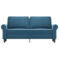 vidaXL Sofá de 2 plazas terciopelo azul 140 cm vidaXL Sofá de 2 plazas terciopelo azul 140 cm