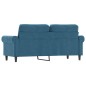 vidaXL Sofá de 2 plazas terciopelo azul 140 cm vidaXL Sofá de 2 plazas terciopelo azul 140 cm