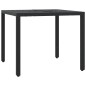 vidaXL Set de muebles jardín 5 pzas con cojines ratán sintético negro