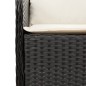 vidaXL Set comedor de jardín 3 pzas con cojines ratán sintético negro vidaXL Set comedor de jardín 3 pzas con cojines ratán sintético negro
