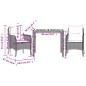 vidaXL Set comedor de jardín 3 pzas con cojines ratán sintético negro vidaXL Set comedor de jardín 3 pzas con cojines ratán sintético negro