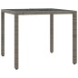 vidaXL Set comedor de jardín 5 piezas con cojines ratán sintético gris vidaXL Set comedor de jardín 5 piezas con cojines ratán sintético gris