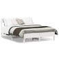 vidaXL Estructura de cama con cabecero madera de pino blanco 150x200cm