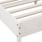 vidaXL Estructura de cama con cabecero madera de pino blanco 150x200cm