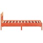 vidaXL Estructura cama con cabecero madera pino marrón cera 100x200 cm