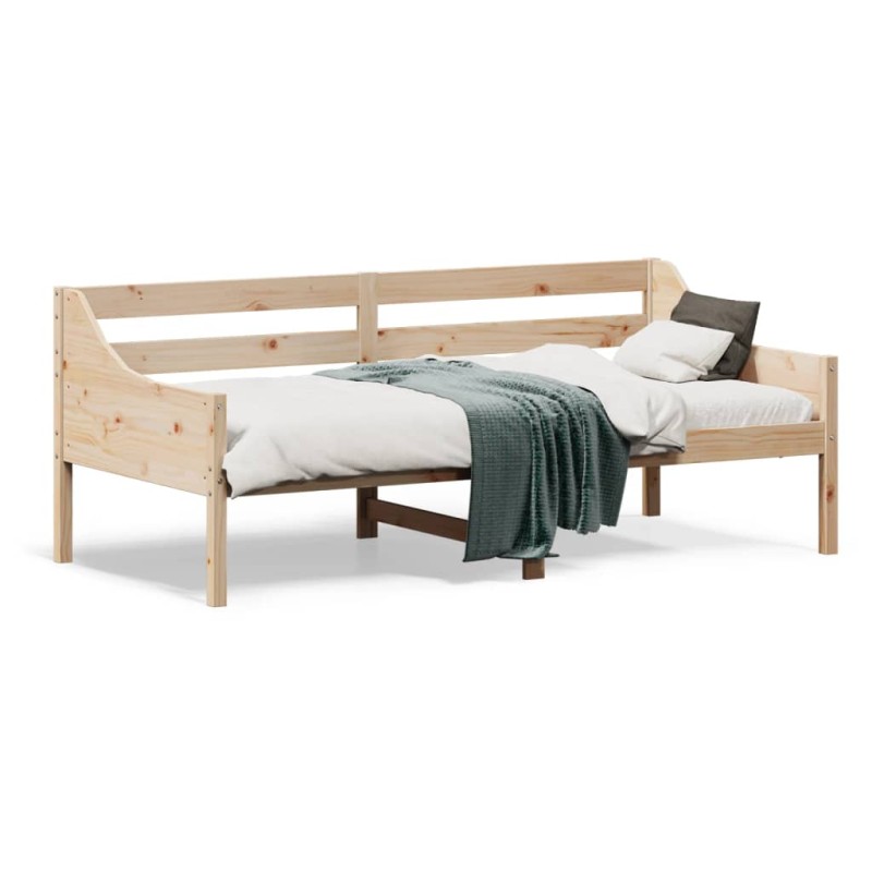 vidaXL Sofá cama de madera maciza de pino 75x190 cm