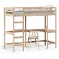vidaXL Cama alta con escritorio madera maciza de pino 80x200 cm vidaXL Cama alta con escritorio madera maciza de pino 80x200 cm