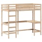 vidaXL Cama alta con escritorio madera maciza de pino 80x200 cm vidaXL Cama alta con escritorio madera maciza de pino 80x200 cm