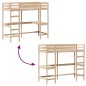 vidaXL Cama alta con escritorio madera maciza de pino 80x200 cm vidaXL Cama alta con escritorio madera maciza de pino 80x200 cm