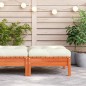 vidaXL Taburete de jardín con cojín madera maciza de pino marrón cera vidaXL Taburete de jardín con cojín madera maciza de pino marrón cera