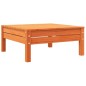 vidaXL Taburete de jardín con cojín madera maciza de pino marrón cera vidaXL Taburete de jardín con cojín madera maciza de pino marrón cera