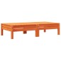 vidaXL Reposapiés jardín cojines 2 uds madera maciza pino marrón cera vidaXL Reposapiés jardín cojines 2 uds madera maciza pino marrón cera