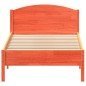 vidaXL Estructura cama con cabecero madera pino marrón cera 100x200 cm vidaXL Estructura cama con cabecero madera pino marrón cera 100x200 cm
