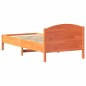 vidaXL Estructura cama con cabecero madera pino marrón cera 100x200 cm vidaXL Estructura cama con cabecero madera pino marrón cera 100x200 cm