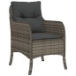 vidaXL Set comedor jardín 7 pzas y cojines ratán sintético gris vidaXL Set comedor jardín 7 pzas y cojines ratán sintético gris