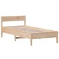 vidaXL Estructura de cama con cabecero madera maciza pino 90x190 cm