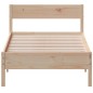 vidaXL Estructura de cama con cabecero madera maciza pino 90x190 cm