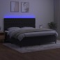 vidaXL Cama box spring colchón y LED terciopelo negro 200x200 cm vidaXL Cama box spring colchón y LED terciopelo negro 200x200 cm
