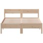 vidaXL Estructura de cama con cabecero madera de pino blanco 150x200cm vidaXL Estructura de cama con cabecero madera de pino blanco 150x200cm