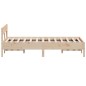 vidaXL Estructura de cama con cabecero madera de pino blanco 150x200cm vidaXL Estructura de cama con cabecero madera de pino blanco 150x200cm