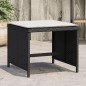 vidaXL Taburetes de jardín con cojines 4 uds ratán PE negro 41x41x36cm vidaXL Taburetes de jardín con cojines 4 uds ratán PE negro 41x41x36cm