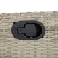 vidaXL Sillón reclinable de jardín con reposapiés ratán PE gris claro vidaXL Sillón reclinable de jardín con reposapiés ratán PE gris claro