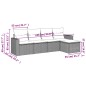 vidaXL Set de muebles de jardín 5 pzas y cojines ratán sintético negro vidaXL Set de muebles de jardín 5 pzas y cojines ratán sintético negro