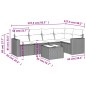 vidaXL Set de muebles de jardín 6 pzas y cojines ratán sintético gris vidaXL Set de muebles de jardín 6 pzas y cojines ratán sintético gris