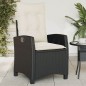vidaXL Sillones reclinable jardín cojines 2 uds ratán sintético negro vidaXL Sillones reclinable jardín cojines 2 uds ratán sintético negro