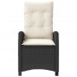 vidaXL Sillones reclinable jardín cojines 2 uds ratán sintético negro vidaXL Sillones reclinable jardín cojines 2 uds ratán sintético negro