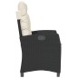 vidaXL Sillones reclinable jardín cojines 2 uds ratán sintético negro vidaXL Sillones reclinable jardín cojines 2 uds ratán sintético negro