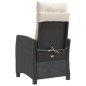 vidaXL Sillones reclinable jardín cojines 2 uds ratán sintético negro vidaXL Sillones reclinable jardín cojines 2 uds ratán sintético negro
