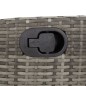 vidaXL Sillón reclinable de jardín con reposapiés ratán sintético gris vidaXL Sillón reclinable de jardín con reposapiés ratán sintético gris