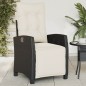 vidaXL Sillones reclinables jardín con reposapiés 2 uds ratán PE negro vidaXL Sillones reclinables jardín con reposapiés 2 uds ratán PE negro