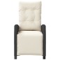 vidaXL Sillones reclinables jardín con reposapiés 2 uds ratán PE negro vidaXL Sillones reclinables jardín con reposapiés 2 uds ratán PE negro