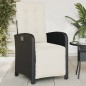 vidaXL Sillones reclinables jardín con reposapiés 2 uds ratán PE negro vidaXL Sillones reclinables jardín con reposapiés 2 uds ratán PE negro