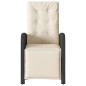 vidaXL Sillones reclinables jardín con reposapiés 2 uds ratán PE negro vidaXL Sillones reclinables jardín con reposapiés 2 uds ratán PE negro