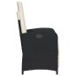 vidaXL Sillones reclinables jardín con reposapiés 2 uds ratán PE negro vidaXL Sillones reclinables jardín con reposapiés 2 uds ratán PE negro