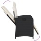 vidaXL Sillones reclinables jardín con reposapiés 2 uds ratán PE negro vidaXL Sillones reclinables jardín con reposapiés 2 uds ratán PE negro