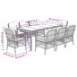 vidaXL Set comedor jardín 9 pzas y cojines ratán sintético gris vidaXL Set comedor jardín 9 pzas y cojines ratán sintético gris