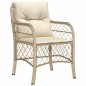 vidaXL Set comedor de jardín 9 pzas con cojines ratán sintético beige vidaXL Set comedor de jardín 9 pzas con cojines ratán sintético beige