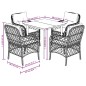 vidaXL Set comedor de jardín 5 pzas con cojines ratán sintético beige