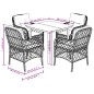 vidaXL Set comedor de jardín 5 piezas y cojines ratán sintético marrón vidaXL Set comedor de jardín 5 piezas y cojines ratán sintético marrón