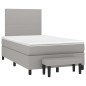 vidaXL Cama box spring con colchón tela gris claro 120x200 cm vidaXL Cama box spring con colchón tela gris claro 120x200 cm