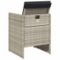 vidaXL Sillones de jardín con cojines 4 uds ratán sintético gris claro vidaXL Sillones de jardín con cojines 4 uds ratán sintético gris claro